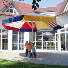 May Kindergarten-Sonnenschirm "SCHATTELLO" von May 500 cm, mit Prallschutz