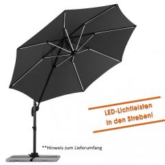 Schneider Pendelschirm Rhodos Blacklight 300 cm inkl. LED-Lichtleisten